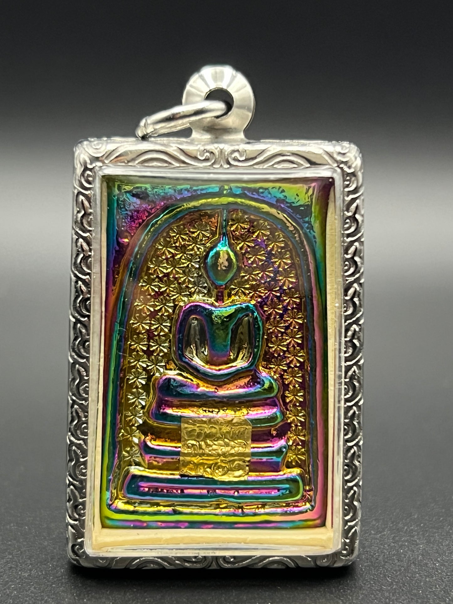 AMULETO LEKLAI RAINBOW DOPPIA FACCIA SOMDEJ E BUDDHA CHINNARAT