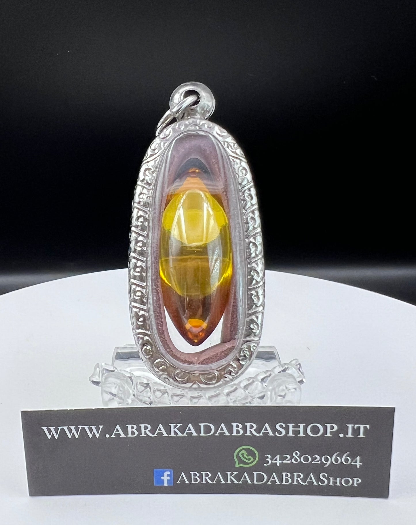 AMULETO OCCHIO DEL NAGA DI SRINAGAR GIALLO