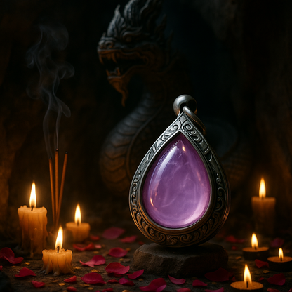 AMULETO OCCHIO DI NAGA SRINAGAR VIOLETTO