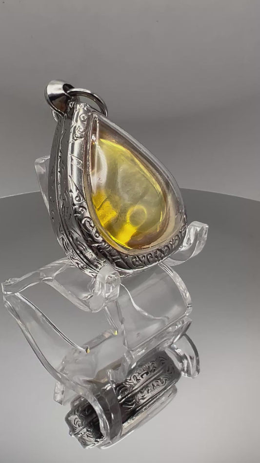 AMULETO OCCHIO DEL NAGA DI SRINAGAR GIALLO