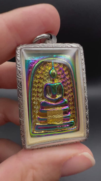 AMULETO LEKLAI RAINBOW DOPPIA FACCIA SOMDEJ E BUDDHA CHINNARAT