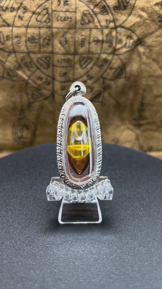 AMULETO OCCHIO DEL NAGA DI SRINAGAR GIALLO