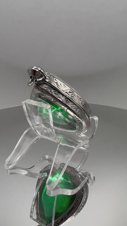 AMULETO OCCHIO DEL NAGA DI SRINAGAR - VERDE SMERALDO RARO